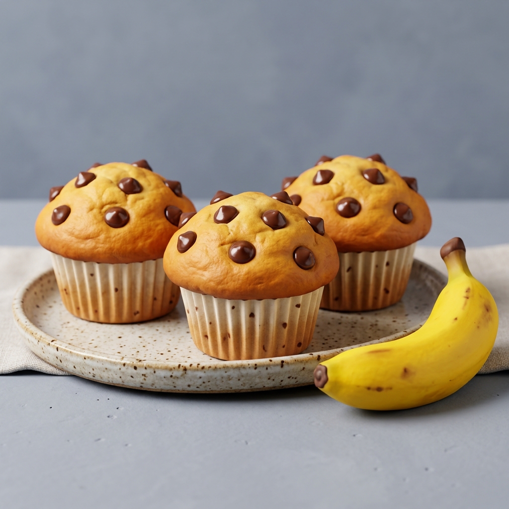 Banana Chocolate Chip Muffins & Classic Banana Bread