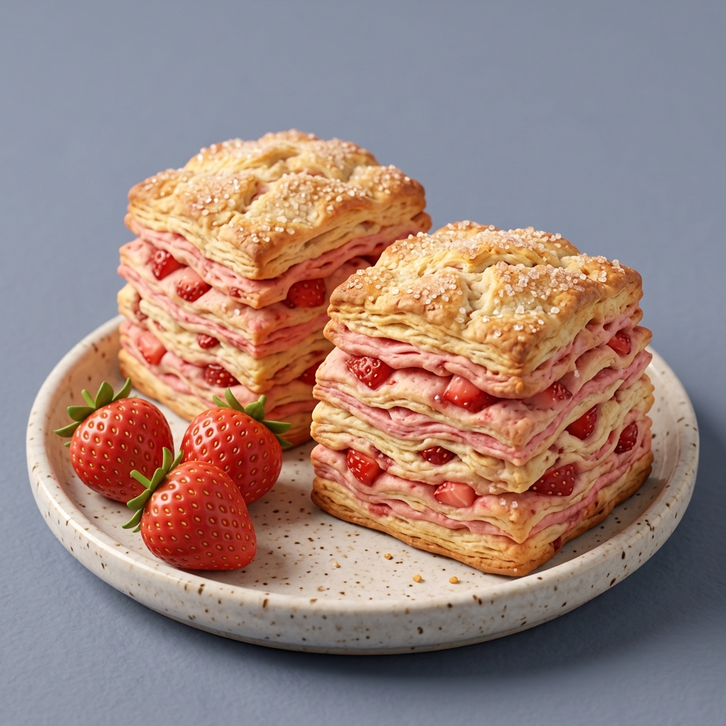 Artisan Strawberry Flaky Biscuits