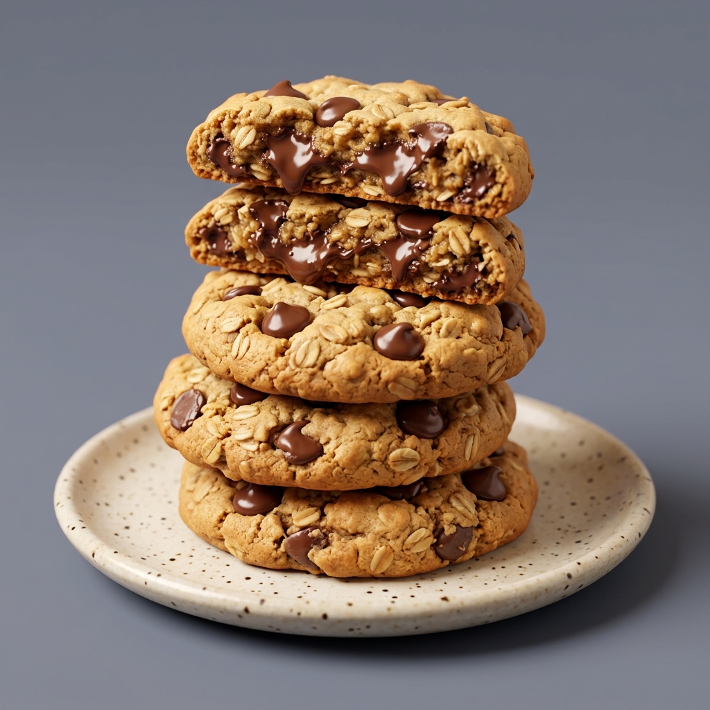 Chewy Chocolate Chip Oatmeal Cookies