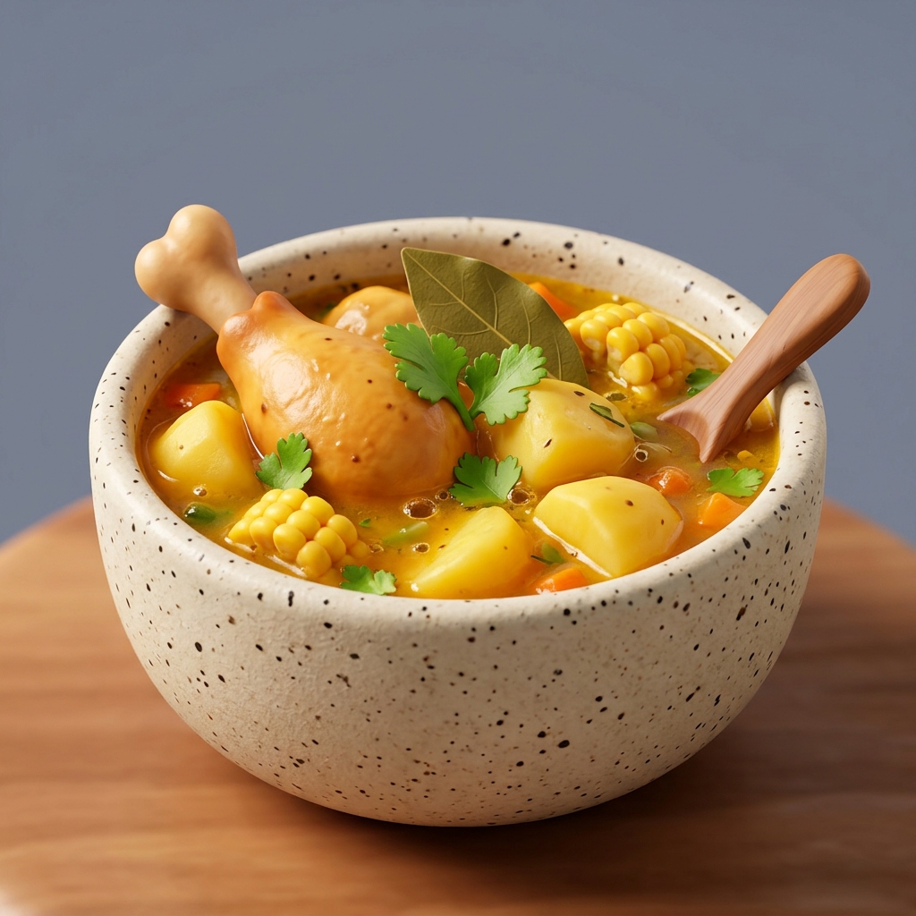 Colombian Chicken Stew with Potatoes and Tomatoes