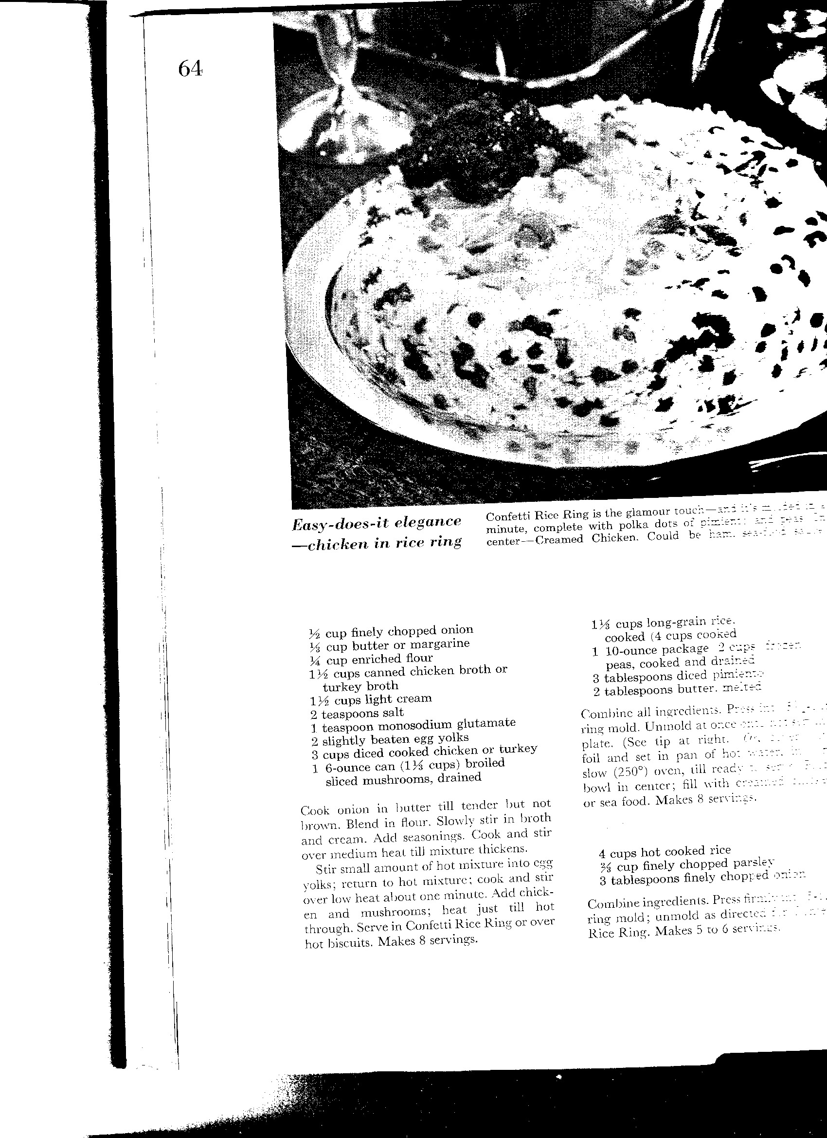Creamed Chicken or Turkey in Confetti Rice Ring
